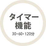 タイマー機能　30・60・120分