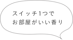 スイッチ1つでお部屋がいい香り