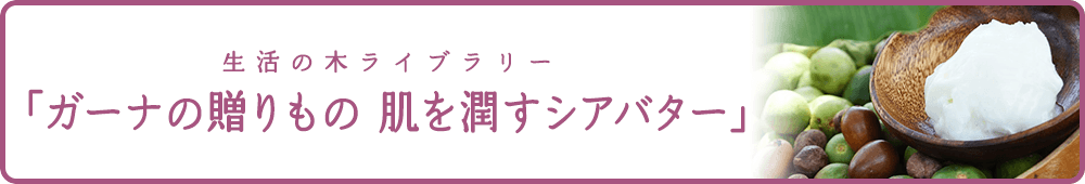 生活の木ライブラリー 「ガーナの贈りもの 肌を潤すシアバター」