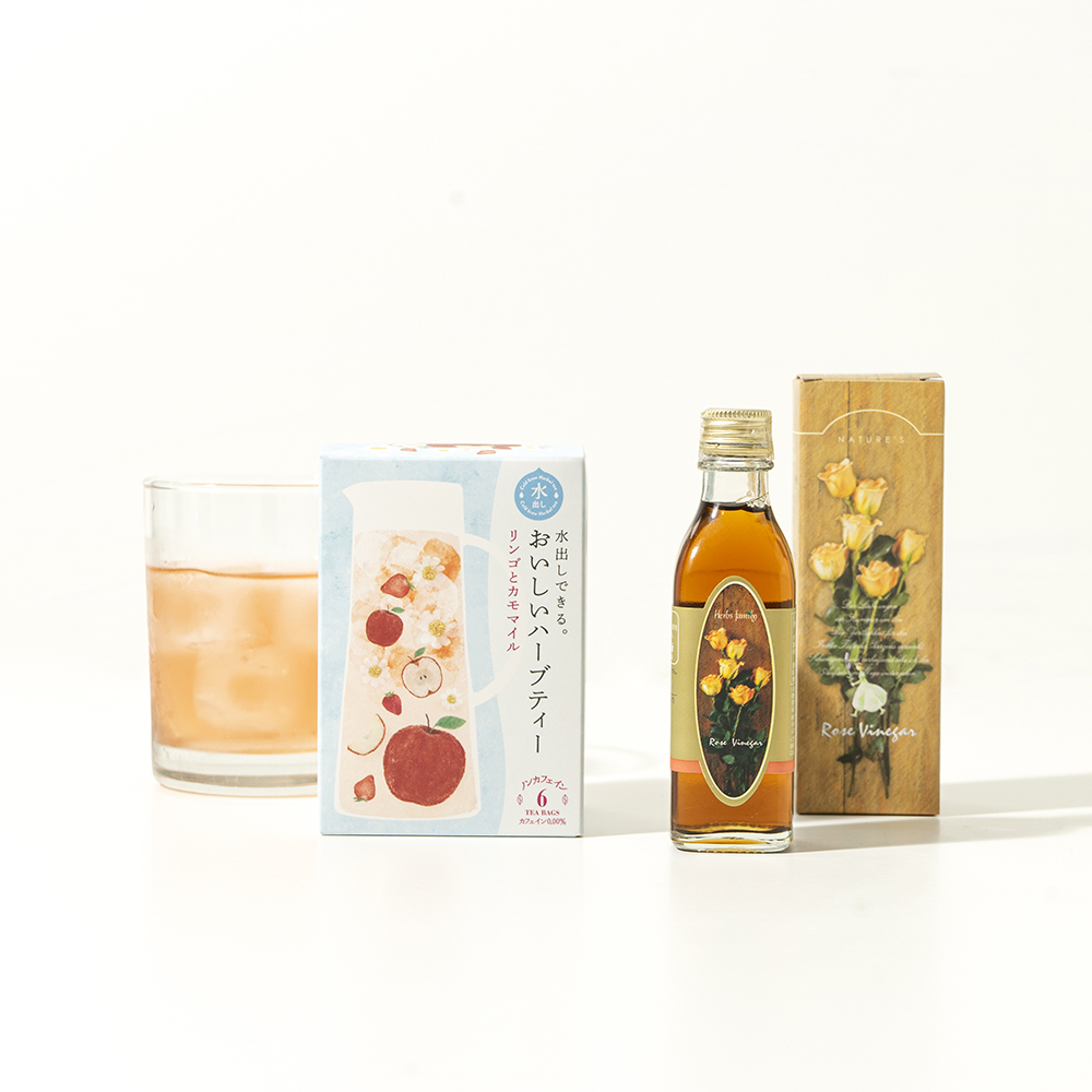 水出しできる。おいしいハーブティー＆ハーブ蜜酢セット